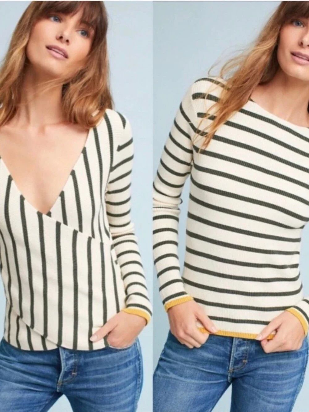 Anthropologie Moth Glyn wrap sweater top, Sz Small